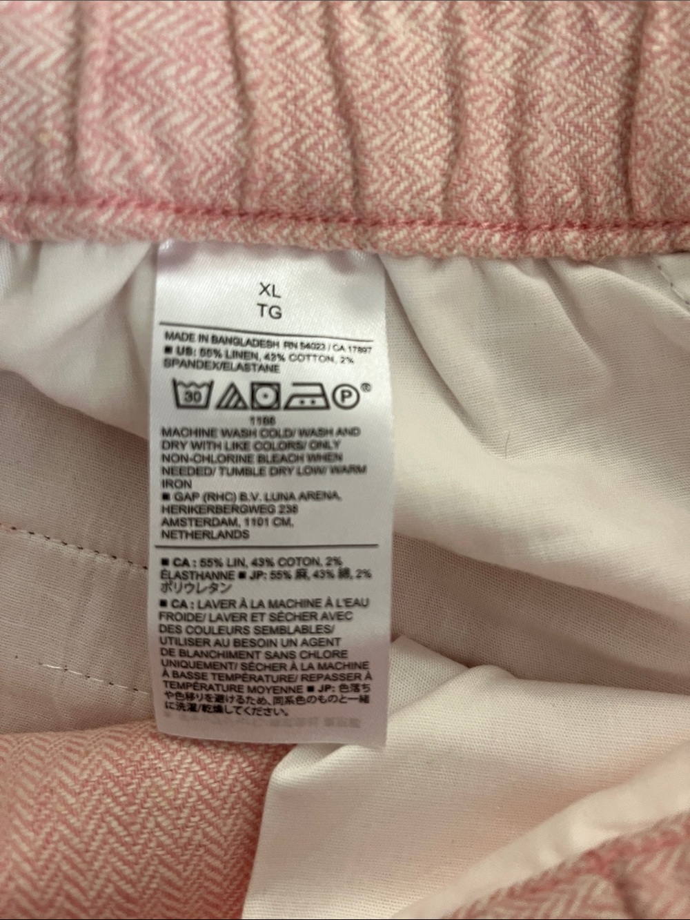 Banana Republic Pink Cropped Linen-Blend Pants - Picture 4 of 5